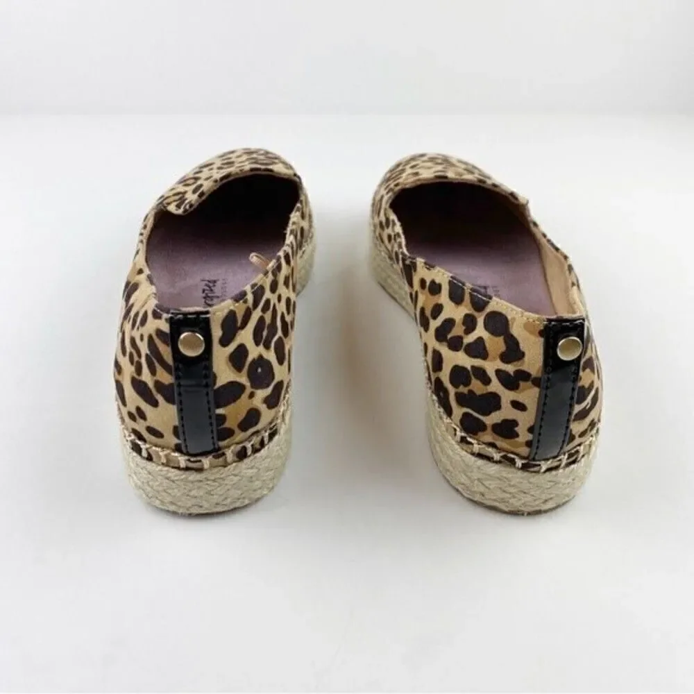 Dr. Scholl's Find Me Animal Print Slip-On Espadrilles Loafers Leopard Size 8